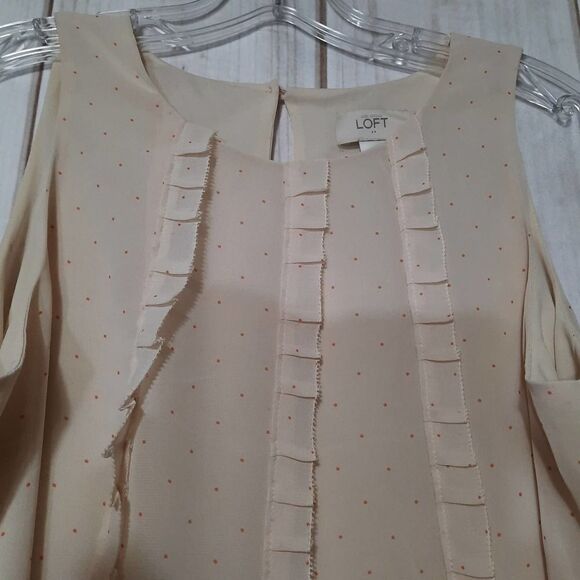 Loft Blouse Ladies Small Sleeveless Polka-dot - Picture 4 of 6
